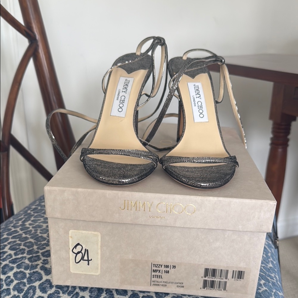 Jimmy Choo Steel Strappy Heels NWT!